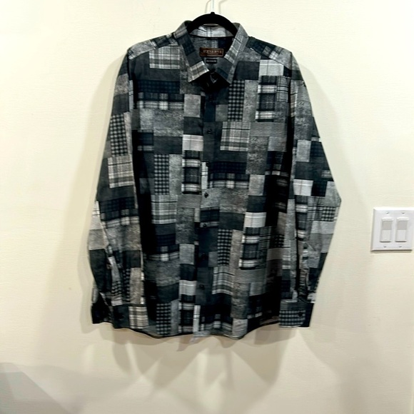 Patrick James Other - Reserve Patrick James black and gray checkered shirt. S XXL 100% Cotton